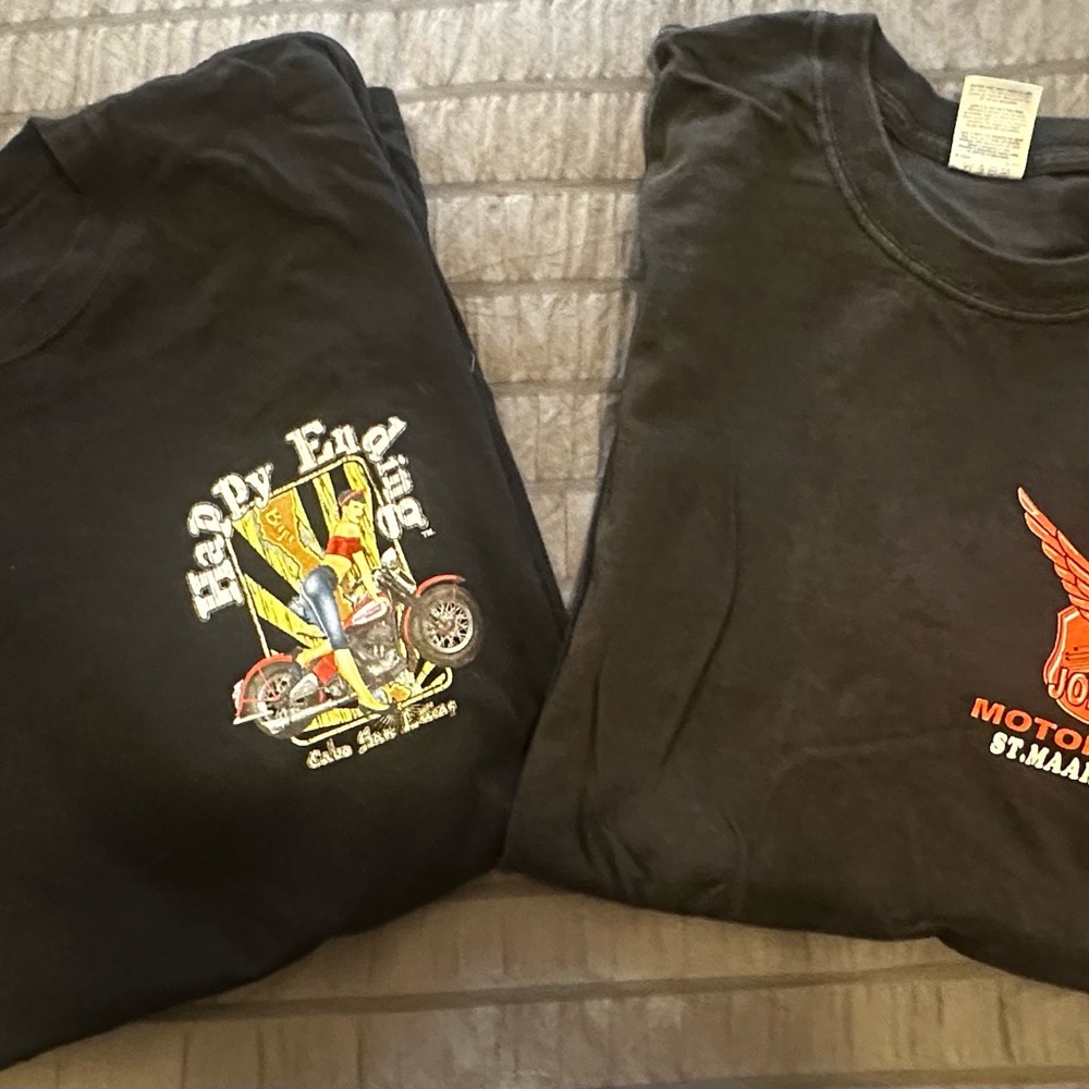 2 Motorcycle Graphic Tees